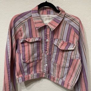 Vintage Pink Pastel Denim Jacket